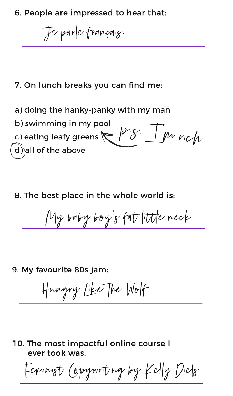 Questions 6-10